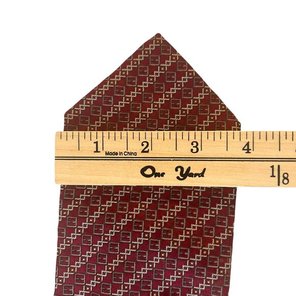 Fendi Silk Geometric Print Pattern Tie - Picture 4 of 8